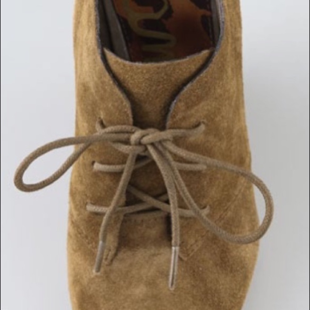 Sam Edelman Suede Wedge Booties - Picture 3 of 6